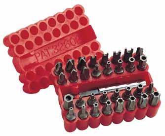 Screwdriver Bits Box of Bits CABAC s box of bits is an ultra handy compact set of cordless tool style bits, with every conceivable head - style possible, including: 1 x 60mm Magnetic Bit Holder 3 x