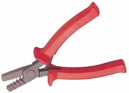 Crimping Tools Bootlace Ferrule Crimpers Small Bootlace Crimper, 0.14-2.5mm 2 CABAC s HNKE3 crimper is designed to crimp ultra small bootlace ferrules from 0.14mm 2-2.5mm 2. There are seven jaw positions for bootlace pins 0.