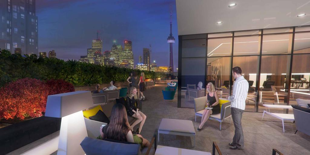 A Perfect place to cool down Immerse yourself in the beauty of the Toronto skyline on the 12th floor Outdoor Terrace.