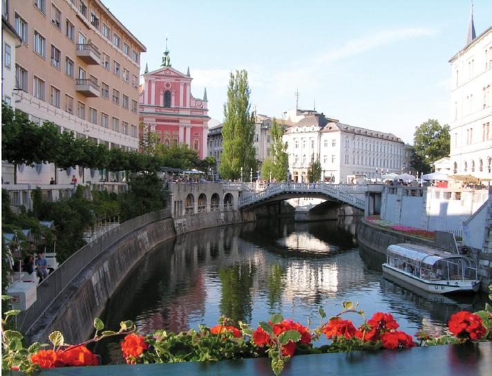 LJUBLJANA Ljubljana is the capital of Slovenia. It is a relatively large central European city situated between the Alps and the Adriatic Sea with approximately 300,000 inhabitants.