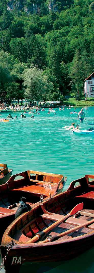 Slovenia is a country rich with water, and in the summer months swimmers and bathers flock to the shores of its sea, rivers and lakes.