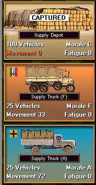 The war in the desert, at least insofar as the longer mobile campaigns are concerned, was very much a war about Supply. So here was an ideal place for the Panzer Campaigns Explicit Supply rules.