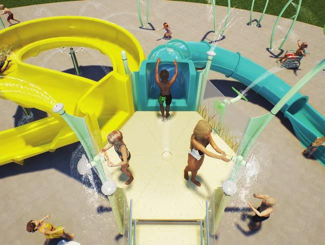space Waterplay s play pods provide a spacious area for waterplayers to