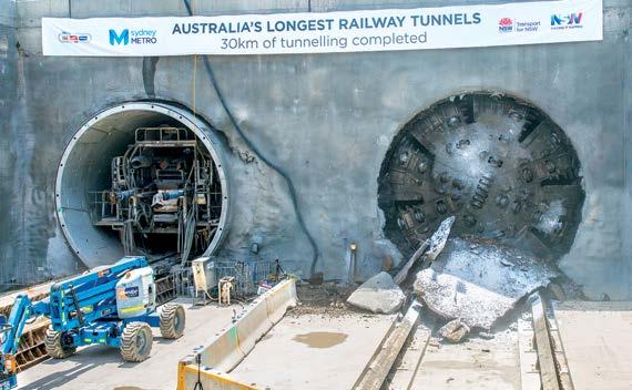 At the time, they were the longest railway tunnels in Australia and were delivered by four mega tunnel boring machines.