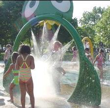 THE SPRAYSCAPE Celebrating its grand opening in May of 2003, the SprayScape water feature has become a popular spot for Township residents to cool off on hot summer days.