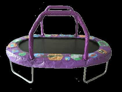 TRAMPOLINES Product Features: - Dimension: 38 x 66 - Easy to assemble toprail system - Rust-Resistant Galvanized