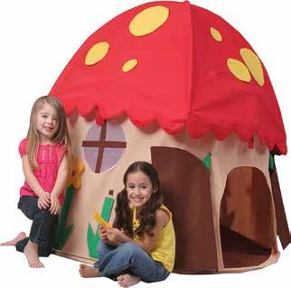 PLAY TENTS Mushroom House* Style# PS-MUH UPC: 839539002335 Dimensions: 61 x 60 dia. (155 H x 153 Dia.