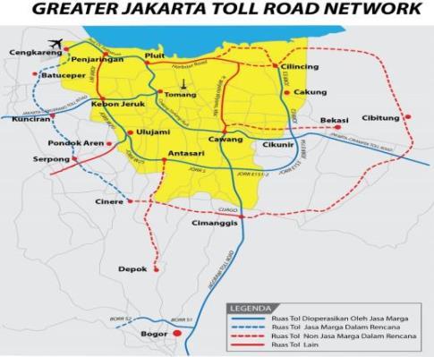 Jasa Marga s Upcoming Projects: Greater Jakarta 5 projects Cengkareng Kunciran (14.19 km) Progress Land AcquisiAon: 30.