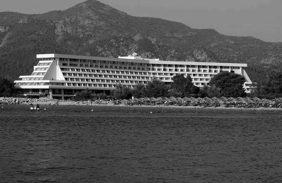 A unique blend of Walter Gropius and local architecture M ore than determined and capable of building this impressive infrastructure, Yiannis Carras was one of Greek tourism s pioneers: he envisioned
