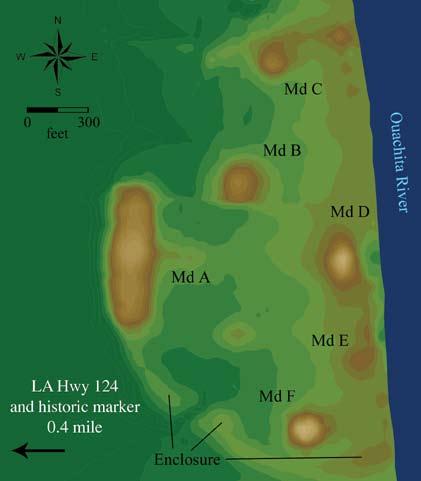 Boothe Landing Mound M c G u f f e e M o u n d s GPS Coordinates: Latitude: 31.866333 Longitude: -91.