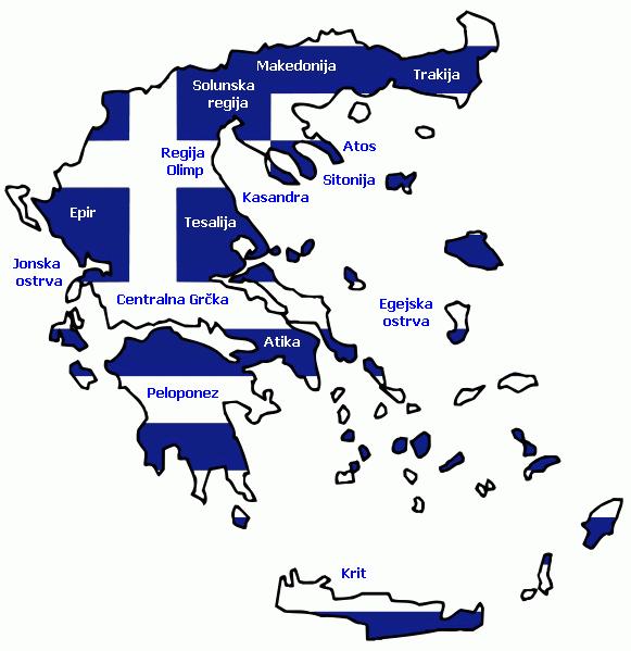 Slika 1. Grčka Izvor: http//www.grčkainfo.com/mapa.html 1.