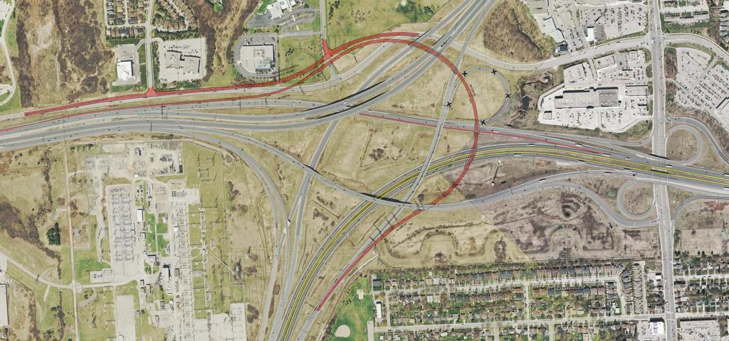 SKYVIEW DRIVE BRANT STREET and Highway 403 Freeman Interchange HIGHWAY 403 / FREEMAN WESTBOUND ALTERNATIVE 2A Ÿ Provide new semi-direc onal ramp for the to Highway 403 westbound.
