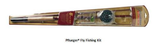 Want to try fly fishing? With the Pflueger Fly Fishing Kit, you have everything you need to lay an artificial fly on the surface of a trout stream.