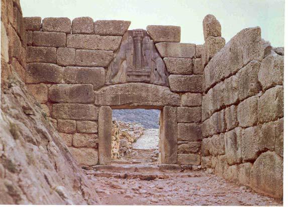 giants. Even the Treasury of Atreus, although built of smaller and more precisely shaped blocks, has a Cyclopean lintel (see fig. 132).