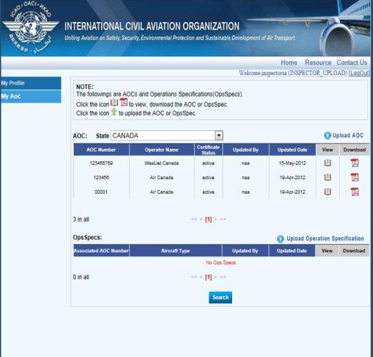 OASIS - AOC Air Operator Certificates System AOC system Version 1.