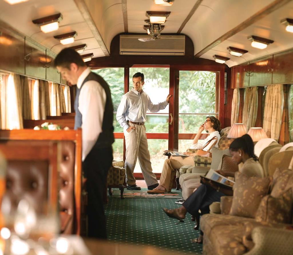 09h30 13h00 19h30 07h00 13h00 17h00 19h30 07h00 13h00 17h00 PRETORIA VICTORIA FALLS DAY 1 Depart from Rovos Rail Station, Pretoria. Lunch is served in the dining car/s en route to Zeerust.