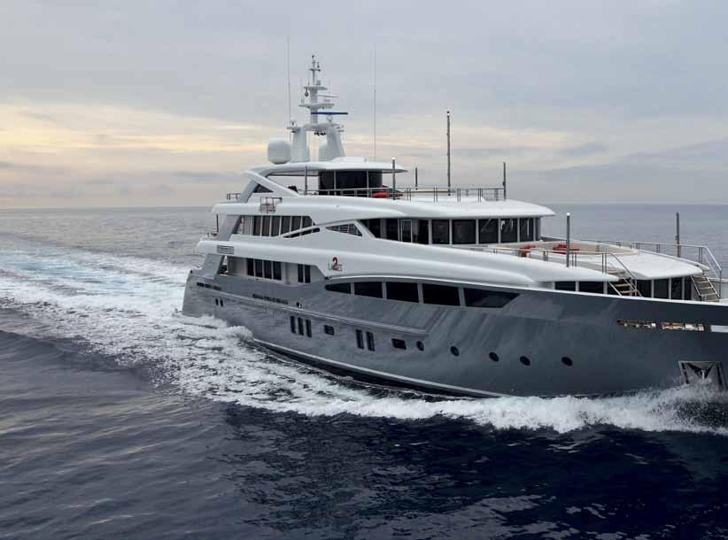 One hidden feature is the passage from the crew quarters to the engine room that passes below the cabins on the lower deck: extremely practical and worthy of a larger superyacht deck that sports the