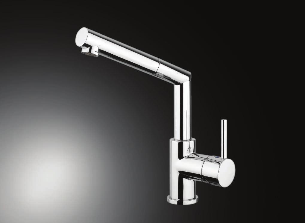 TRENTA 178 20 TRENTA - Single lever kitchen mixer with pull-out shower 110 Chrome: 566.21.