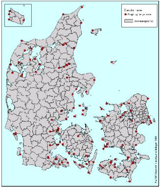 51 (152) 3.8.1 The Danish ports Denmark has a total have about 130 cargo and ferry ports distributed throughout the country. These ports differ considerably in terms of size and profile.