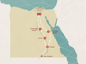 Starting and ending in Cairo, this fantastic short trip includes guided tours of the pyramids and sphinx at Giza, the