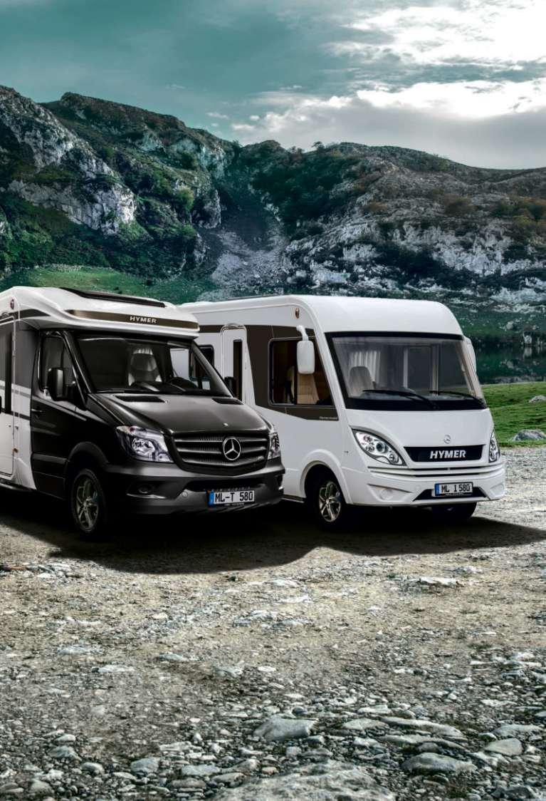 5-ton class with a Mercedes-Benz chassis, based on the lightweight design concept of the semi-integrated HYMER ML-T.