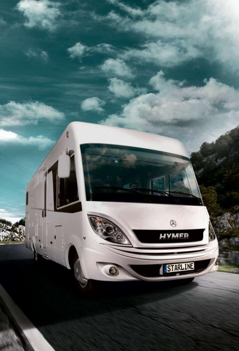 The combination of Mercedes-Benz chassis and engine power and the typical HYMER high-tech body in PUAL design plus GRP roof and floor gives this model a distinctive edge.
