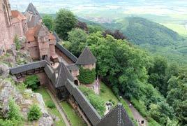 beverage and coffee or tea after dinner, hotel in Alsace Day 3 CASTLE HAUT-KOENIGSBOURG, ALSATIAN WINE ROUTE