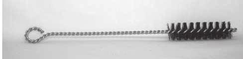 Double Spiral/Double Stem (4 wire) bristles are twisted between four stem wires with two layers of bristle. Each layer is perpendicular to the other with a single stem wire in each quadrant.