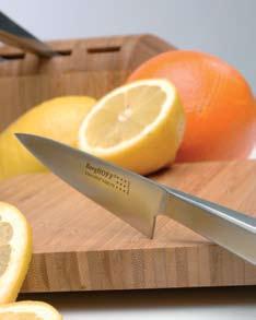 They are generally shorter and wider than slicing knives.