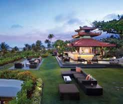 Situated in Nusa Dua, Grand Hyatt Bali is conceived as a water palace, with lakes, landscaped gardens and five swimming pools surrounded by low-rise Balinese style buildings.