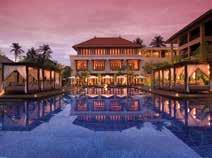 The restaurants serve Western, Asian, Italian and Balinese cuisine and the impressive lagoon pool boasts a swim-up bar. The Biwana Spa is a pure indulgence.