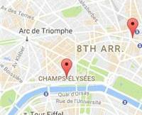 Exit at Charles de Gaulle Etoile Invalides to Arc de Triomphe 9:30 AM 2 hr Champs-Elysees Walk This area is