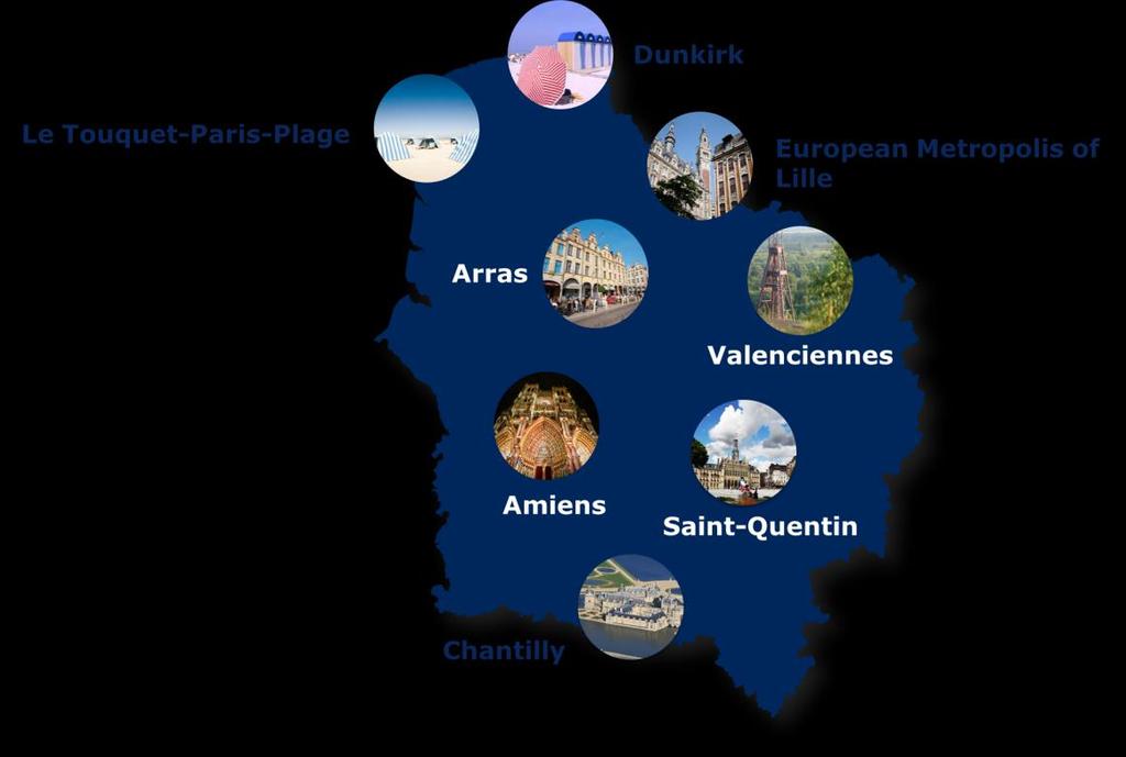 Hauts-de-France Convention Bureau, a network of 8 major events & congresses cities Hauts-de-France is a network of 8 major events & congresses cities: Amiens, Arras, Chantilly, Dunkirk, Le