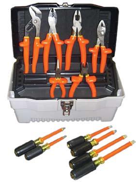 NEW 1000V Insulated hand tool kits Shock Protection All of these kits meet the same standards and are constructed from the same materials as all the Salisbury Insulated Product Insulated Hand Tools