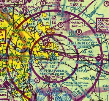 These classes of airspace include terminal radar service areas (TRSAs), Class C, and Class B.