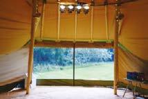 sidewalls add floor space & light within the Tipi