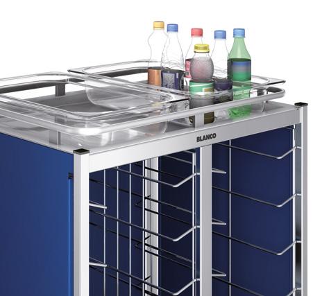Stainless-steel tray supports with integrated push-through protection