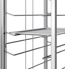 Optional: Trolley top made of stainless steel with all-round railing