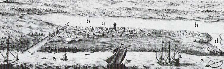 1701. gada 12. septembrī pilsētā ieradās zviedru armija. Kārlis XII pavēlēja Libavā un Pērkonē uzcelt stipru skansti (6. att.). Ģenerālmajora Stjuarta vadībā 1701.
