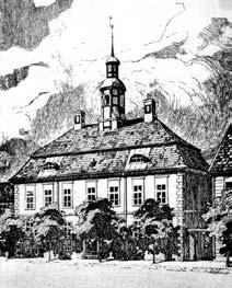 Mītavas panorāma 18. gs. Vidū. (LVVA-5) Mītavā (7. att.) 1740. gadā uzbūvēja Reformatoru baznīcu zāles tipa dievnamu bez torņa (Ķaune, 1939: 72), bet 1743. gada 21.