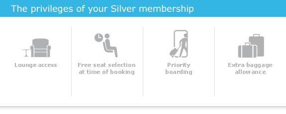 Tier Privileges Silver membership privileges Additional Partner Privileges Mandarin Oriental Hotels: Silver card holders and one guest Entitlement Concorde Room First Galleries / Terraces / Executive