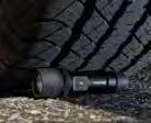 Shatterproof lens and reflector. Rubber shock absorbers help protect impact-resistant internal parts.