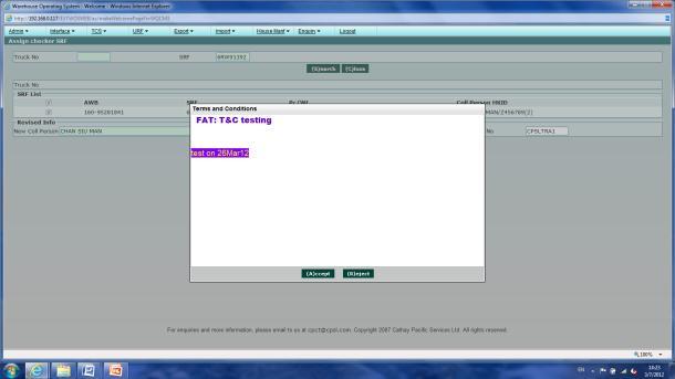 6.1.3 Assign Checker SRF (T&C) Cathay Pacific