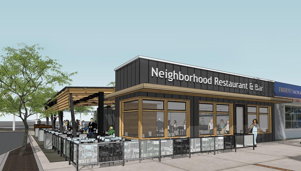 > Conceptual Rendering Carlsbad Village Coastal Restaurant Space FOR LEASE Presented