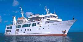 of the art catamaran with 8 stateroom cabins, all appointed with large windows, private bathrooms and a balcony.