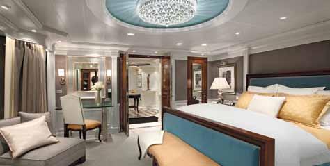 Suite Privileges I additio to all Suite & Stateroom Ameities Priority am ship embarkatio with priority luggage delivery Exclusive card-oly access to private Executive Louge staffed by a dedicated