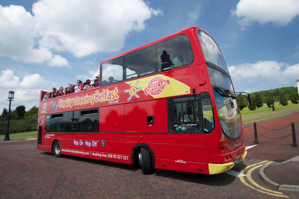 SIGHTSEEING Belfast Sightseeing Bus Full tour of Belfast Informative guides, that delve into both the history of