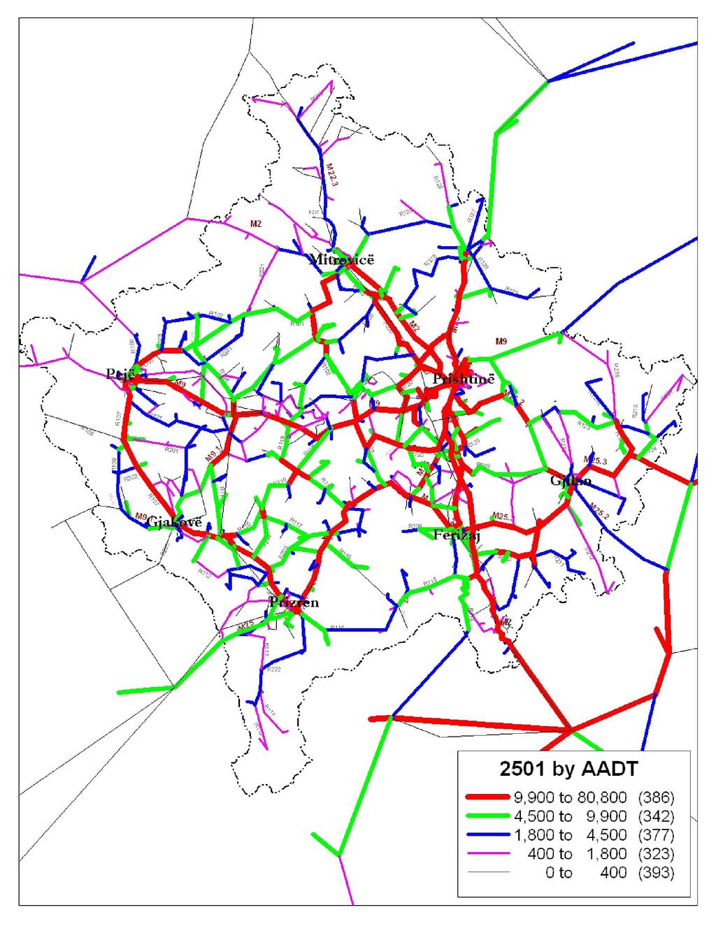 Capstone Project A 2009 traffic estimates study22 has developed traffic forecasts (2007 2025) for each of the Five Scenarios referred above, available to Ministry of Transportation and Communications.