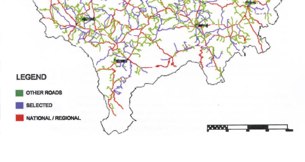 Selected roads cover the entire Kosovo and all municipalities are included. The length of roads included the amount to the following: Table 4.