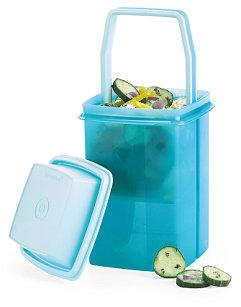 b c organize & relax b Fridge Stackables Set Store deli meats and cheeses in stackable containers.